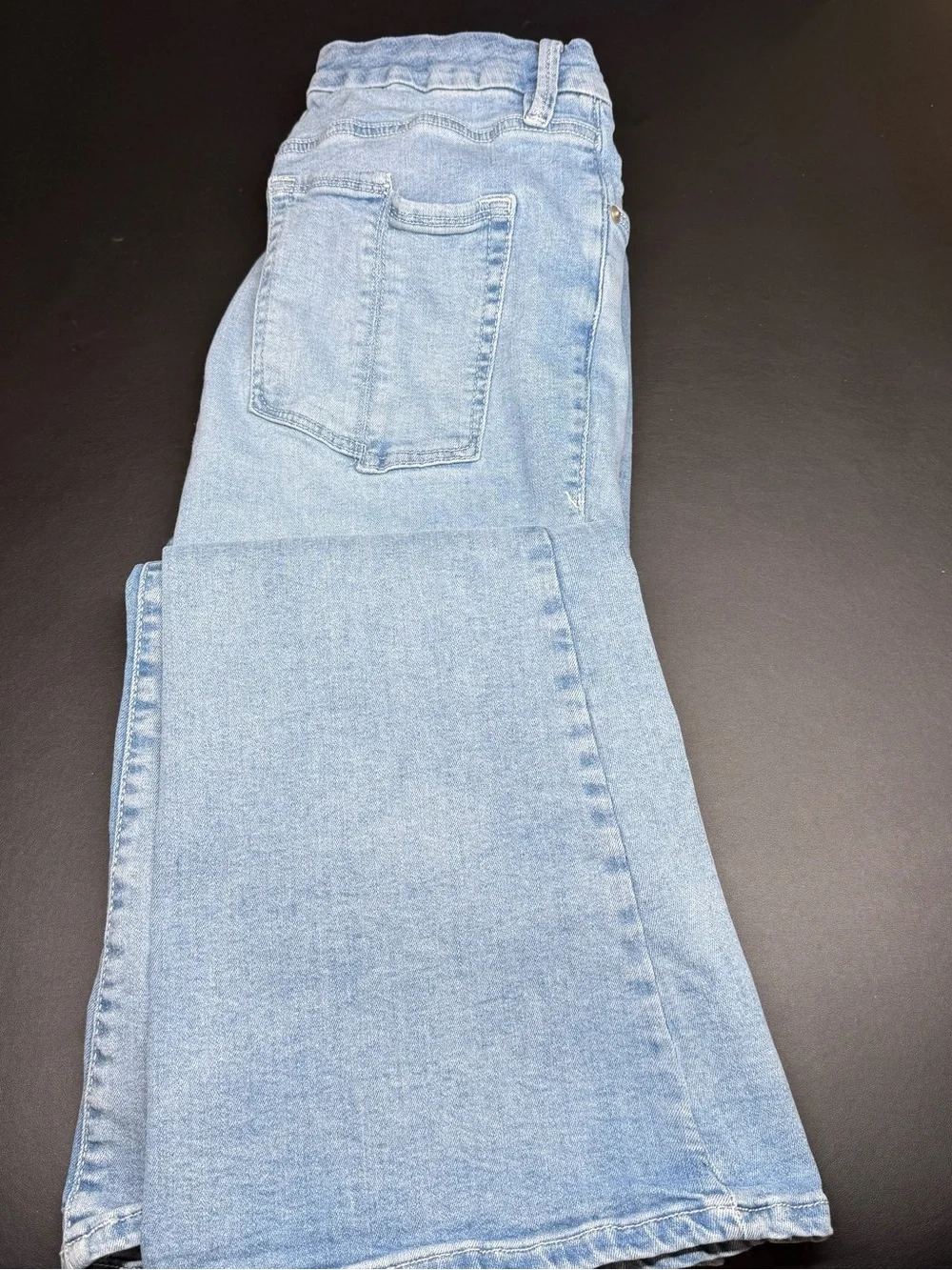 Good American Light Blue Wide Leg Jeans